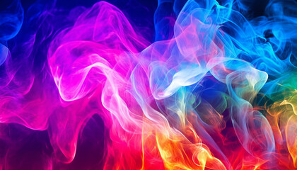 Fototapeta premium colorful smoke background. generative ai