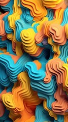 Mesmerizing 3D Composition of Intricate Abstract Shapes AI Generated