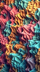 Fototapeta na wymiar Mesmerizing 3D Composition of Intricate Abstract Shapes AI Generated