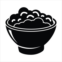 rice bowl icon vector design template