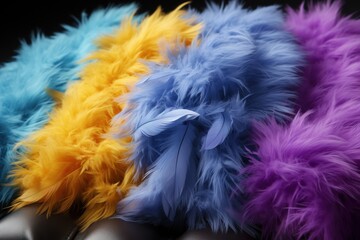 Obraz premium Vibrant Rainbow Colors on Colorful Background AI Generated