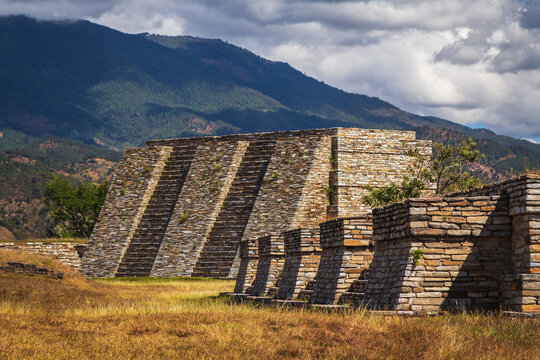 Ruins of the pre-hispanic (pre-Colombian) town Mixco Viejo, Guatemala