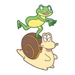 カエルとカタツムリ カラー
