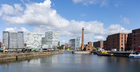 Fototapeta na wymiar Liverpool, united kingdom May, 16, 2023 Albert Dock complex in Liverpool