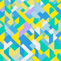 vintage abstract 3d geometric pattern, generative ai
