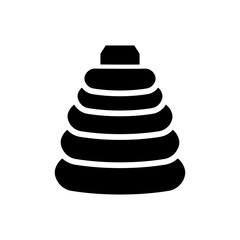 Pyramid toy icon