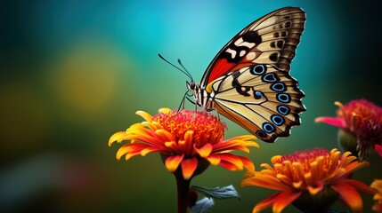 Butterfly on a flower - Powered by Adobe