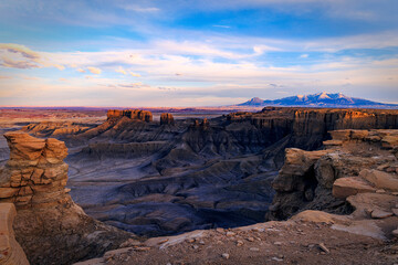 Sunset at Moonscape Overlook near Hanksville Utah