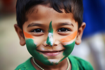 India Independence Day. celebrated on August 15 to mark the anniversary of independence from Great Britain and the birth of a new sovereign state on this day in 1947. flag of India. Generative AI