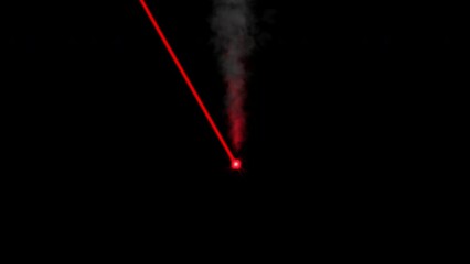 Laser beam cutting and slicing with rising glowing smoke, alpha channel for transparency, 4k resolution, perfect for a transition or screen wipe effect