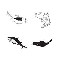 Fototapeta premium fish icon logo vector design template