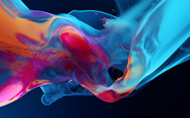 Fractal abstract picture showing a three dimensional shape