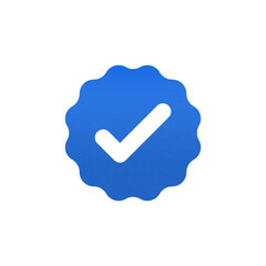 Verified Blue Tick, verify symbol, verified icon, Set of blue checkmarks. Blue tick Facebook, Instagram, Tiktok and Twitter. Profile verification icon. © Syed