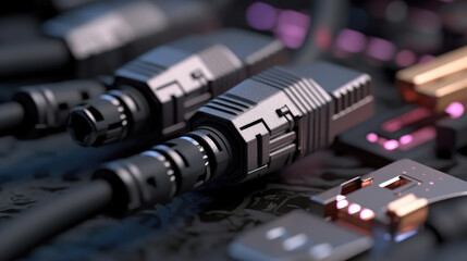 Obraz na płótnie Canvas Close-up of type c usb connector cable