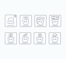 icon illustration outline graphic bundle menu and settings