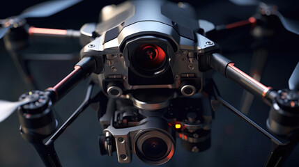 Close-up of dji drone camera