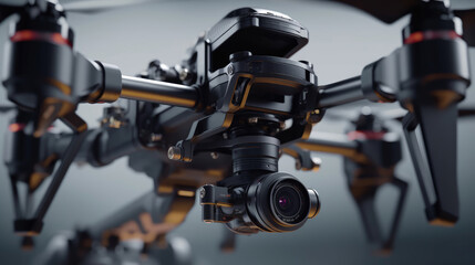 Close-up of dji drone camera