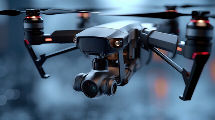 Close-up of dji drone camera
