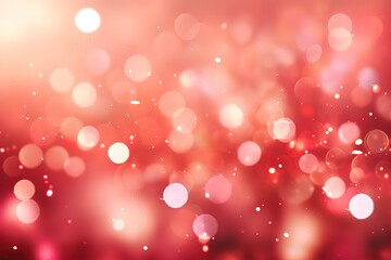 Abstract blurred red color for background, Blur festival lights outdoor and pink bubble focus...