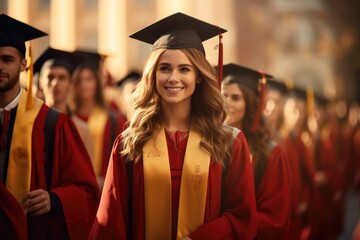 Obraz premium A graduate at the graduation party