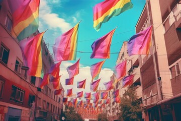 Fototapeta na wymiar Celebration Gay pride day on the street