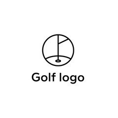 Conceptual image on the theme of golf. Vector illustration