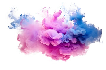 Mystic colorful smoke wafts of mist aqua explosion floating colors, generative ai