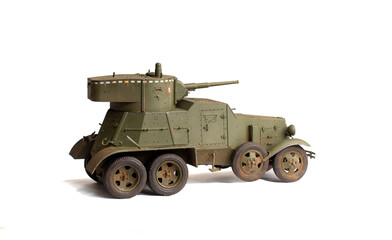 Scale model of old vehicle