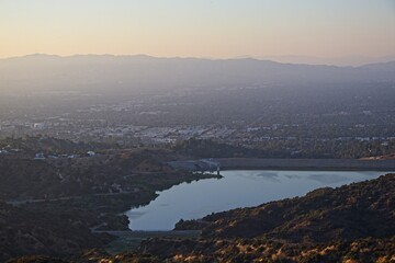 Obraz premium Sunset from the Santa Monica Mountains in Los Angeles
