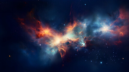 Fototapeta na wymiar Space Nebula: Cosmic Spectacle of Celestial Beauty