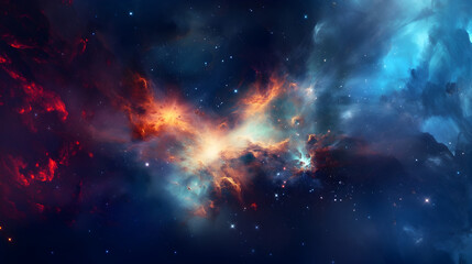 Fototapeta na wymiar space nebula space, generative ai 