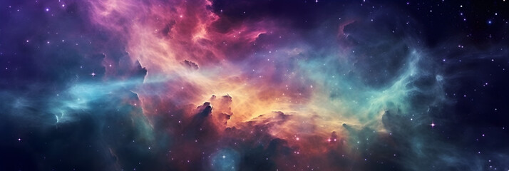 Obraz na płótnie Canvas Space Nebula: Cosmic Spectacle of Celestial Beauty