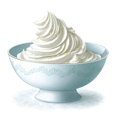 a bowl of Sour Cream vector