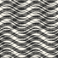 Monochrome Irregularly Knitted Textured Wavy Pattern