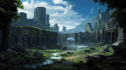 Role Playing Game Landscape with secret unknown places Artwork