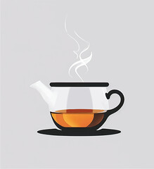 Teapot Vector for cafe logo