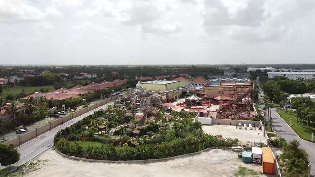 Vista desde el drone del Parque de diversion familiar: KATMANDU ubicado en punta cana republica dominicana.
