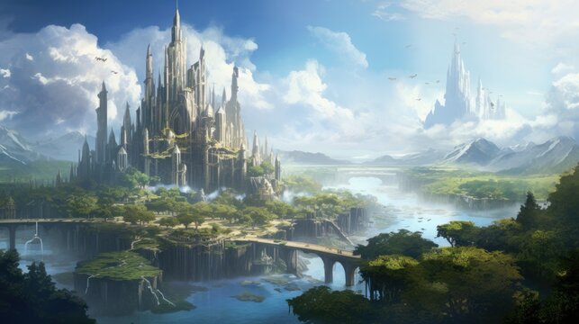 Role Playing Game Landscape with secret unknown places Artwork