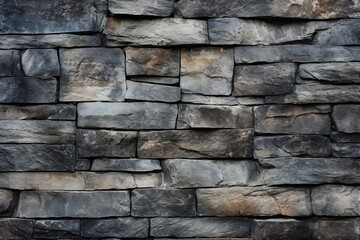 Texture of old rock wall for background. Old grey stone wall background texture close up