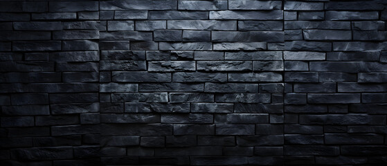Grey brick wall texture background, generative ai