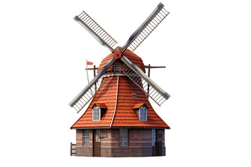 Dutch windmill   - obrazy, fototapety, plakaty