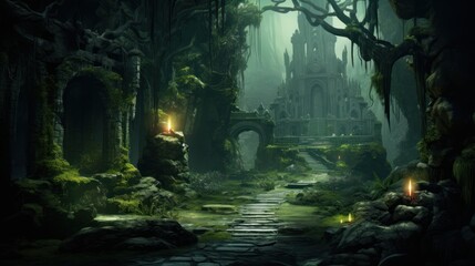 Role Playing Game Landscape with secret unknown places Artwork