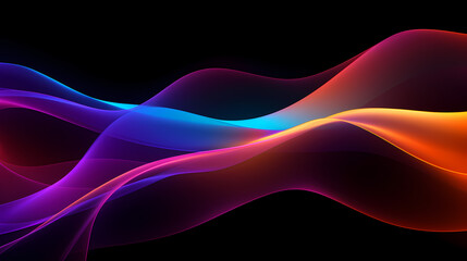 Abstract colorful neon background. Generative AI
