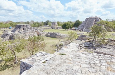 Mayapan, the last of the great Mayan cities, was built as a smaller copy of nearby Chichen Itza,...