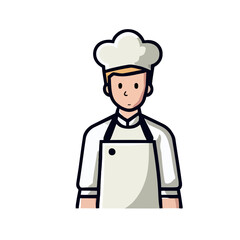 Vector of a Male Chef, Talented Chef Graphic for Culinary Themes