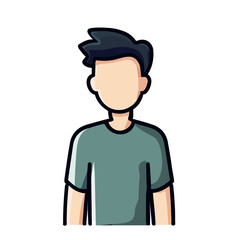 Man Profile Vector, Professional Male Portrait Illustration for Avatar Designs