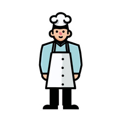 Vector of a male Chef, simple vector,cooking related vector art 