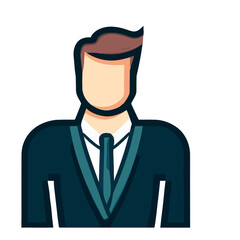 Vector of a Male Manager, Confident Male Manager Illustration for Leadership Themes