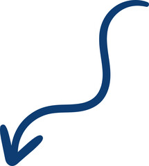Navy Doodle Arrow