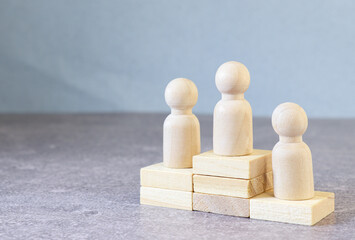 Winners podium on white background